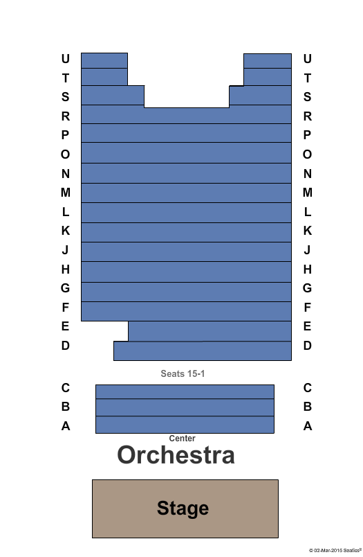Greenwin Theatre at Meridian Arts Centre End Stage Seating Chart
